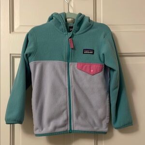 Patagonia Kids' Fleece Jacket - Teal and Light Purple